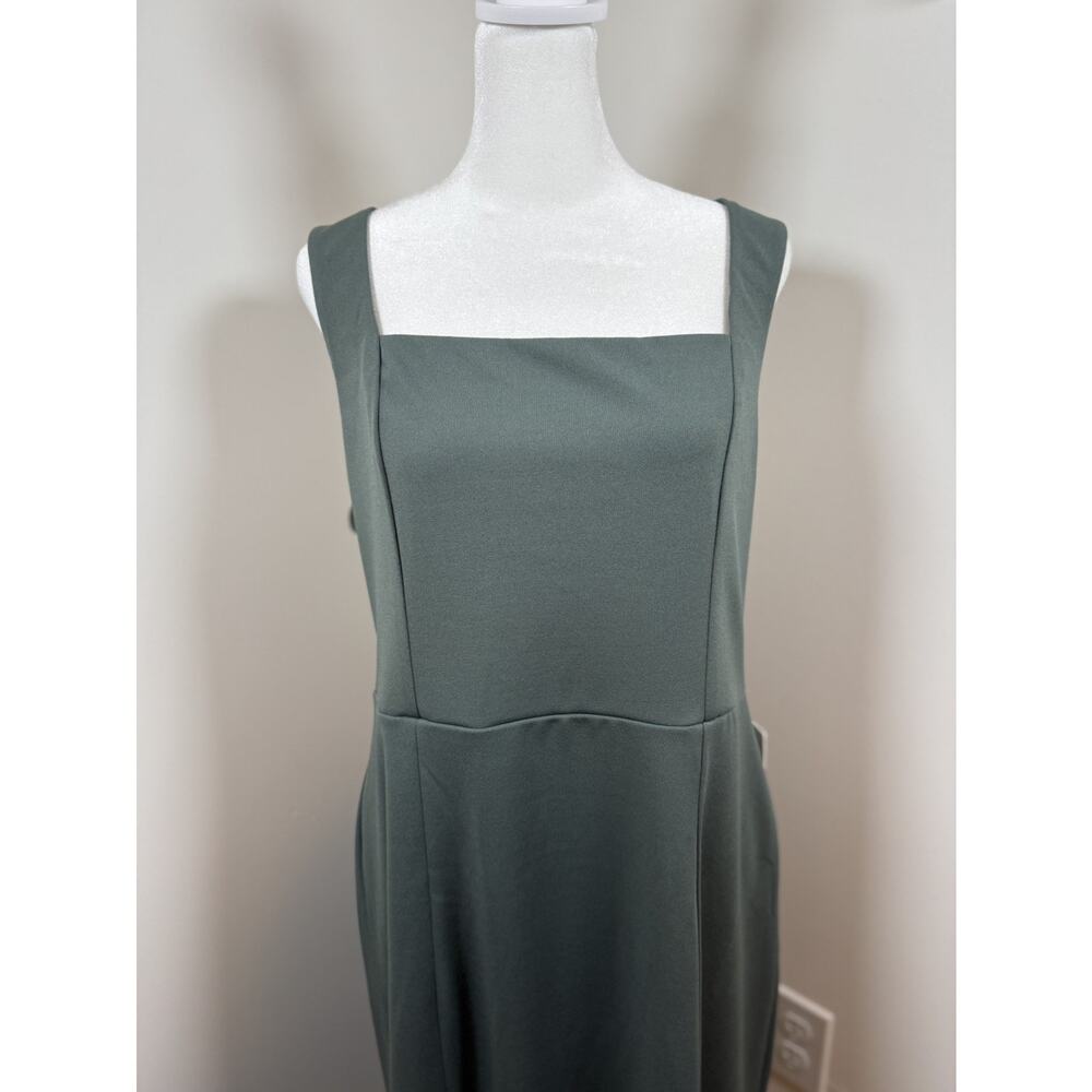NWT SHOW ME YOUR MUMU Size XXL Eden Midi Dress Sleeveless Green Stretch Wedding - Picture 9 of 13